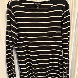 LTS (Long Tall Sally) Tall Black Stripe Print Long Sleeve T-Shirt
